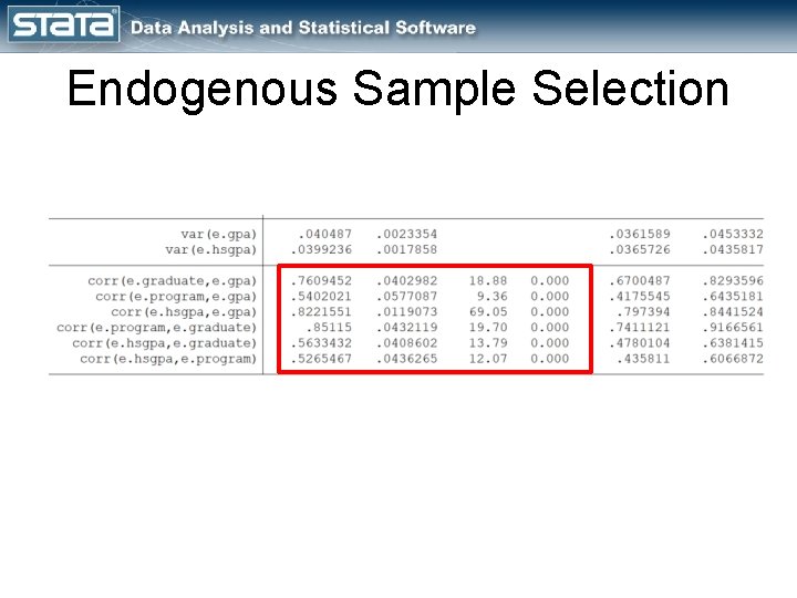 Endogenous Sample Selection 