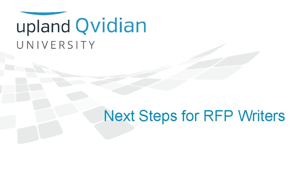 Next Steps for RFP Writers 