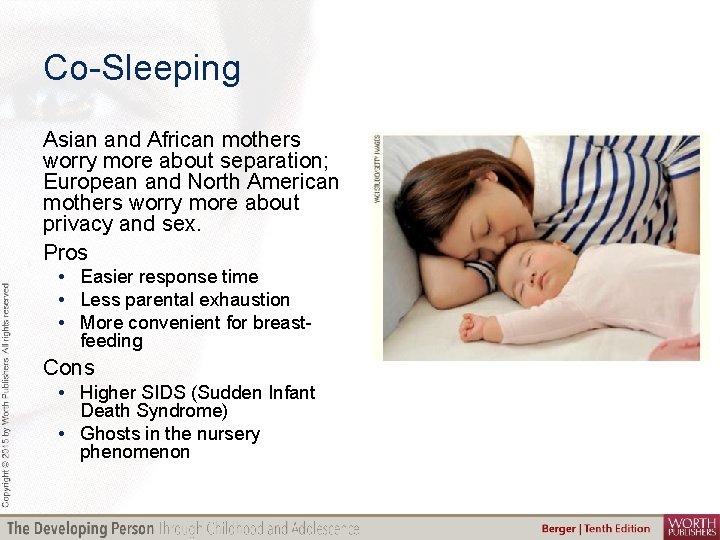 Co-Sleeping Asian and African mothers worry more about separation; European and North American mothers