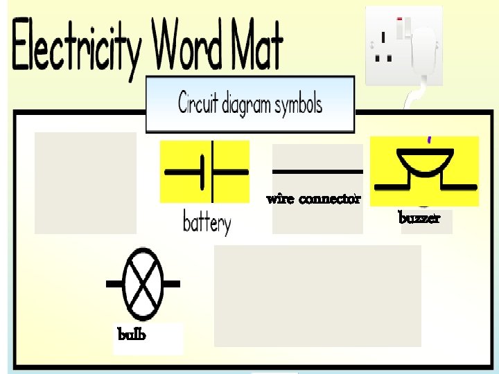 wire connector bulb B buzzer 