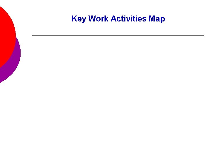 Key Work Activities Map 
