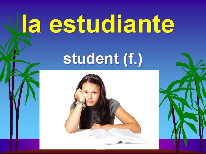 la estudiante student (f. ) 