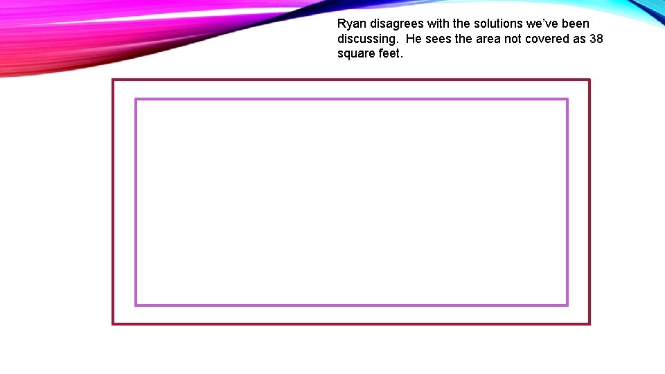 Ryan disagrees with the solutions we’ve been discussing. He sees the area not covered