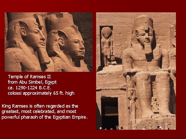 Temple of Ramses II from Abu Simbel, Egypt ca. 1290 -1224 B. C. E.