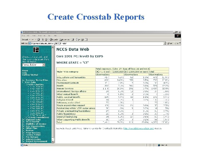 Create Crosstab Reports 