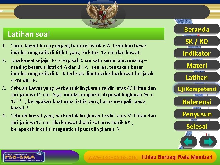 Beranda Latihan soal 1. Suatu kawat lurus panjang berarus listrik 6 A. tentukan besar