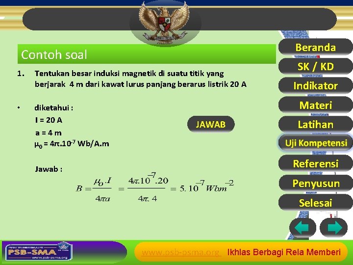 Beranda Contoh soal 1. Tentukan besar induksi magnetik di suatu titik yang berjarak 4