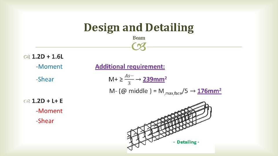 Design and Detailing Beam - Detailing - Design and Detailing Beam - Detailing -