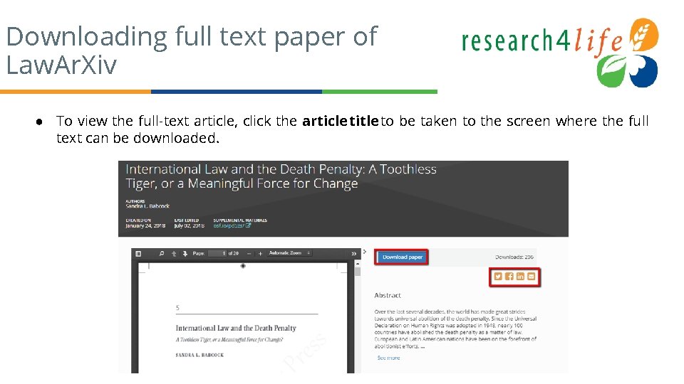 Downloading full text paper of Law. Ar. Xiv ● To view the full-text article,