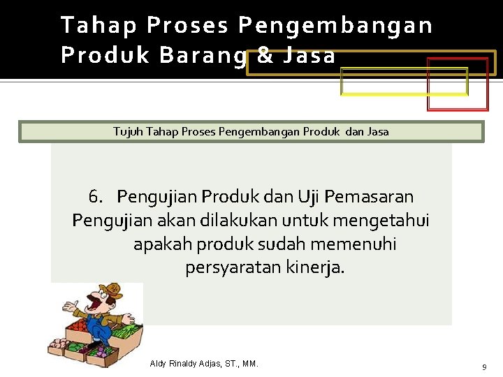 Tahap Proses Pengembangan Produk Barang & Jasa Tujuh Tahap Proses Pengembangan Produk dan Jasa