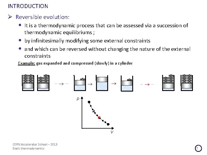 INTRODUCTION Ø Reversible evolution: • • • It is a thermodynamic process that can