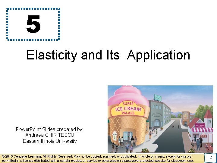 5 Elasticity and Its Application Power. Point Slides prepared by: Andreea CHIRITESCU Eastern Illinois