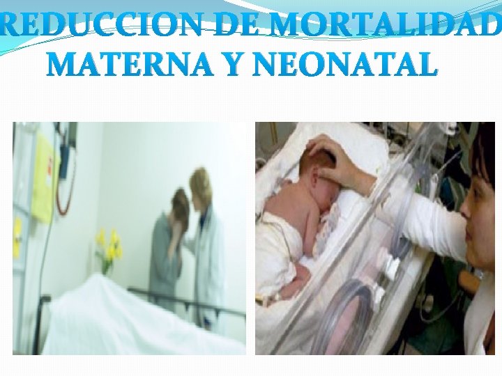 REDUCCION DE MORTALIDAD MATERNA Y NEONATAL 
