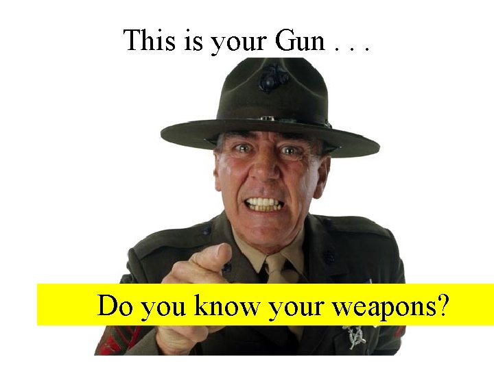 This is your Gun. . . Do you know your weapons? 