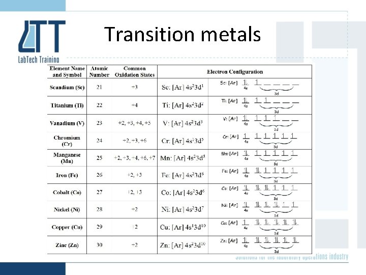 Transition metals 