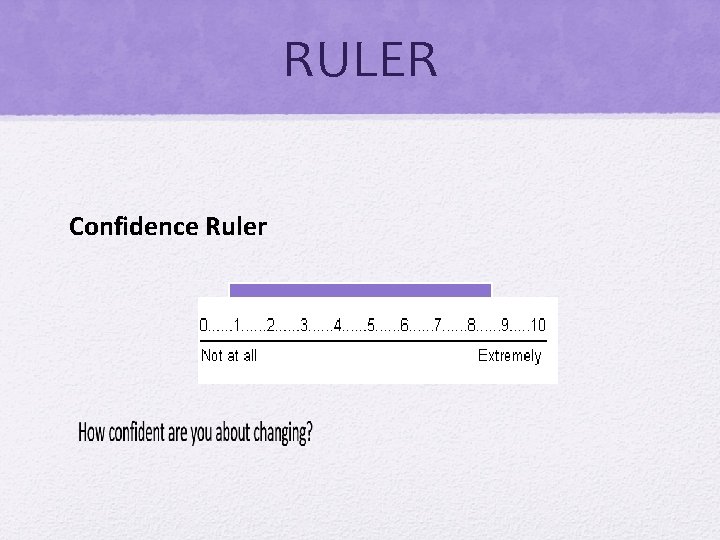 RULER Confidence Ruler 