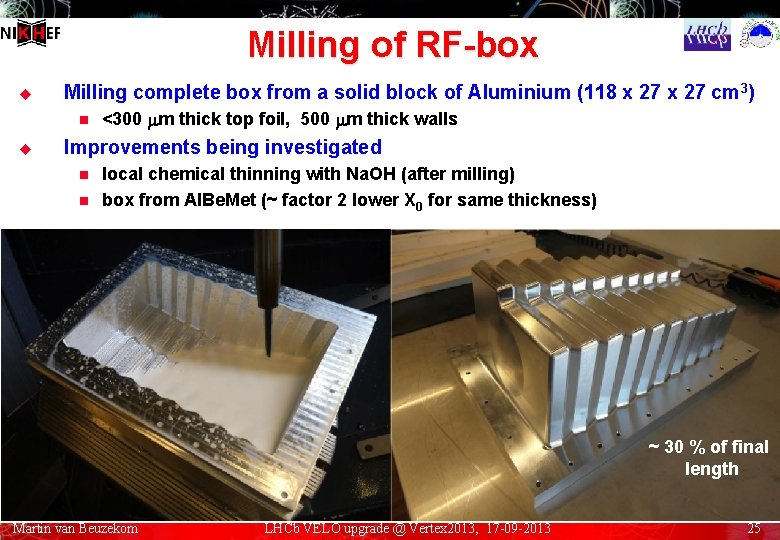 Milling of RF-box u Milling complete box from a solid block of Aluminium (118