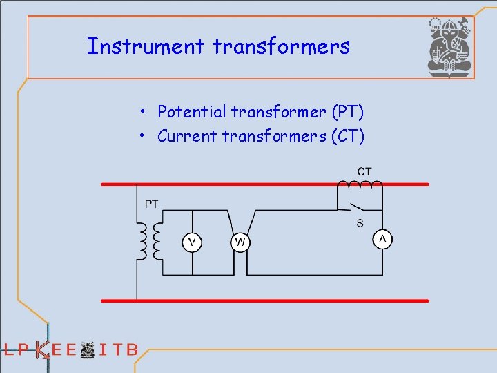 Instrument transformers • Potential transformer (PT) • Current transformers (CT) 