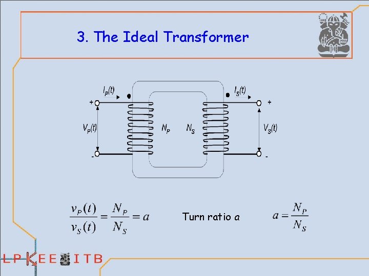3. The Ideal Transformer Turn ratio a 