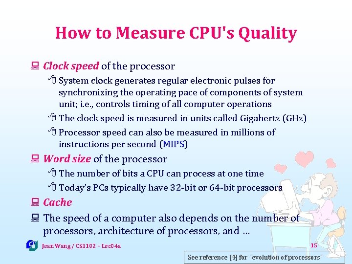 How to Measure CPU's Quality : Clock speed of the processor 8 System clock