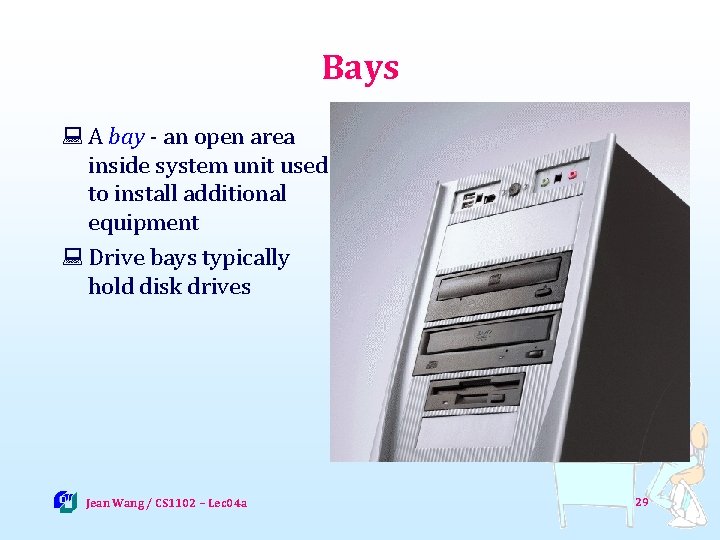 Bays : A bay - an open area inside system unit used to install