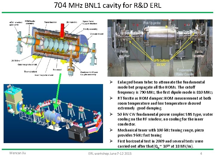 704 MHz BNL 1 cavity for R&D ERL Ø Ø Ø Wencan Xu Enlarged