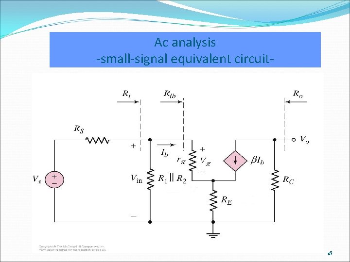 Ac analysis -small-signal equivalent circuit- 18 