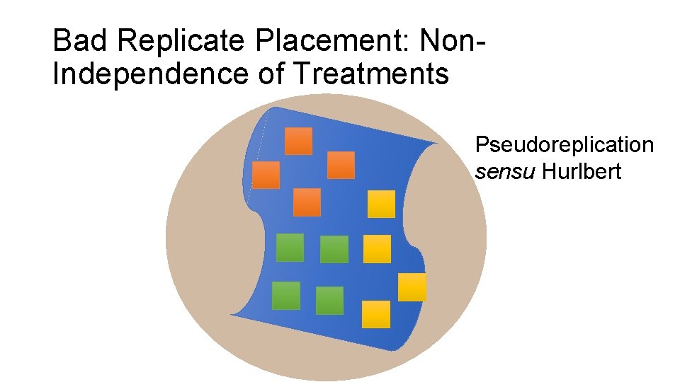 Bad Replicate Placement: Non. Independence of Treatments Pseudoreplication sensu Hurlbert 