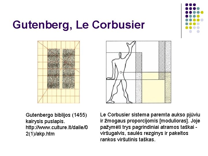 Gutenberg, Le Corbusier Gutenbergo biblijos (1455) kairysis puslapis. http: //www. culture. lt/daile/0 2(1)/akp. htm