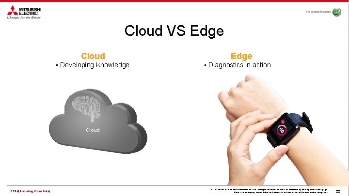 Cloud VS Edge Cloud • Developing Knowledge Edge • Diagnostics in action Cloud OPEN(Excluding