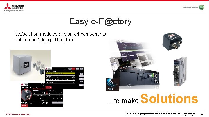 Easy e-F@ctory Kits/solution modules and smart components that can be “plugged together” . .