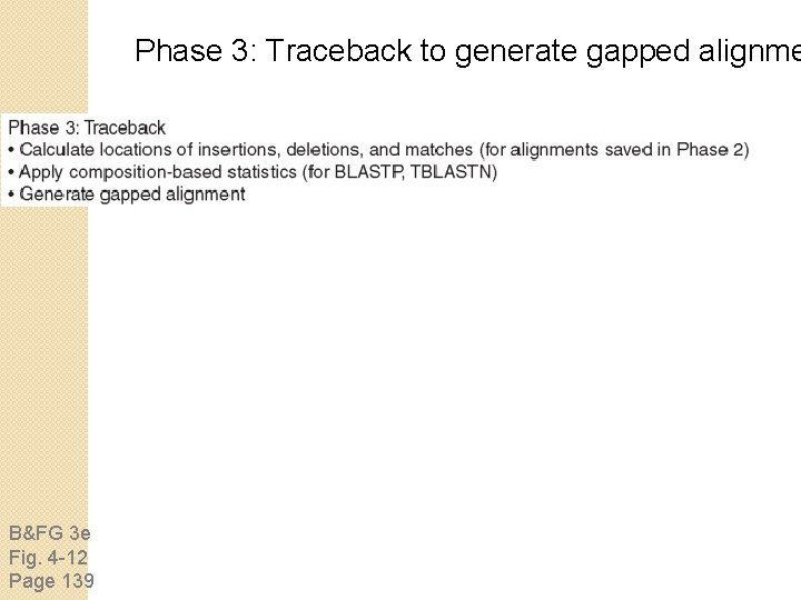 Phase 3: Traceback to generate gapped alignme B&FG 3 e Fig. 4 -12 Page