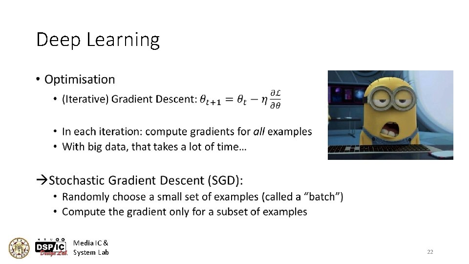 Deep Learning • Media IC & System Lab 22 