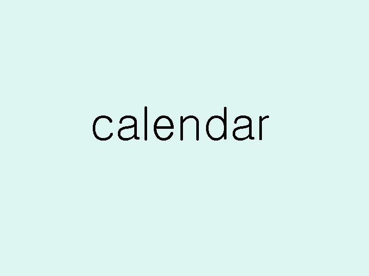 calendar 