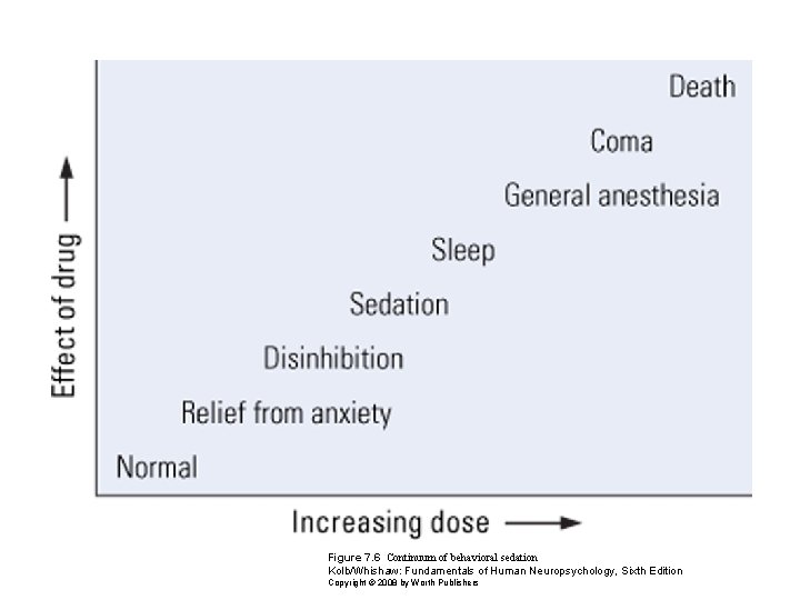 Figure 7. 6 Continuum of behavioral sedation Kolb/Whishaw: Fundamentals of Human Neuropsychology, Sixth Edition