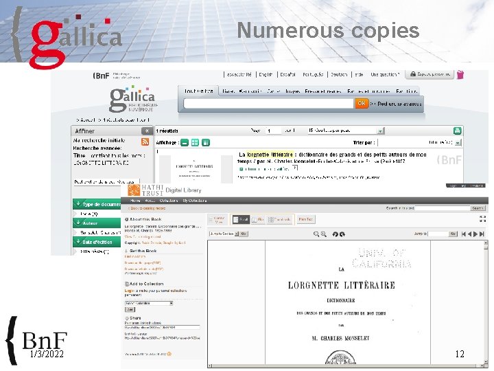 Numerous copies 1/3/2022 bnf. fr > gallica 2. bnf. fr 12 