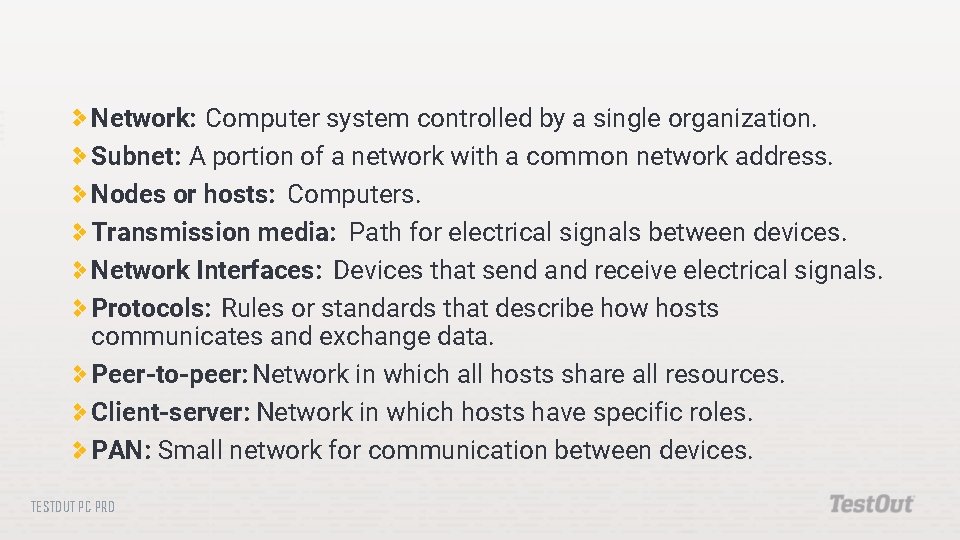 Network: Computer system controlled by a single organization. Subnet: A portion of a network