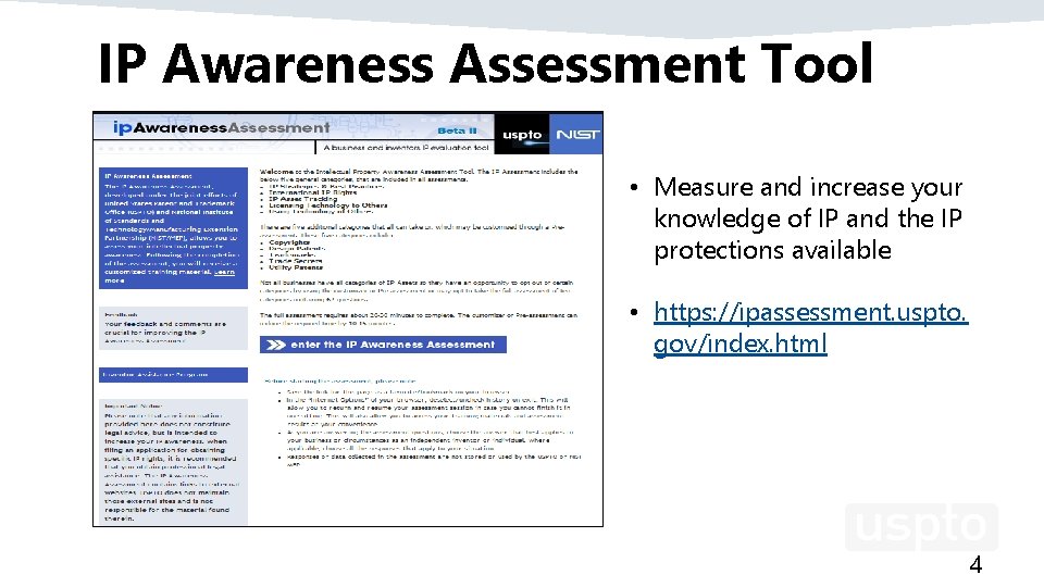 IP Awareness Assessment Tool • Measure and increase your knowledge of IP and the