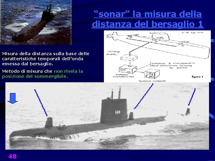 “sonar” la misura della distanza del bersaglio 1 Misura della distanza sulla base delle