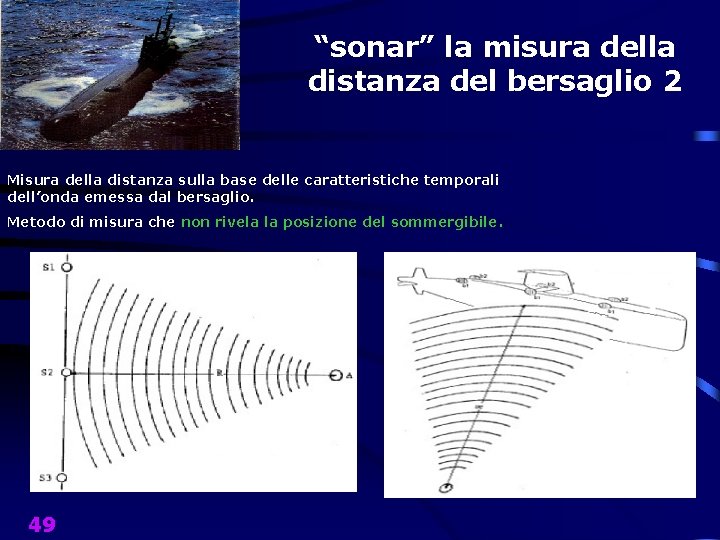 “sonar” la misura della distanza del bersaglio 2 Misura della distanza sulla base delle