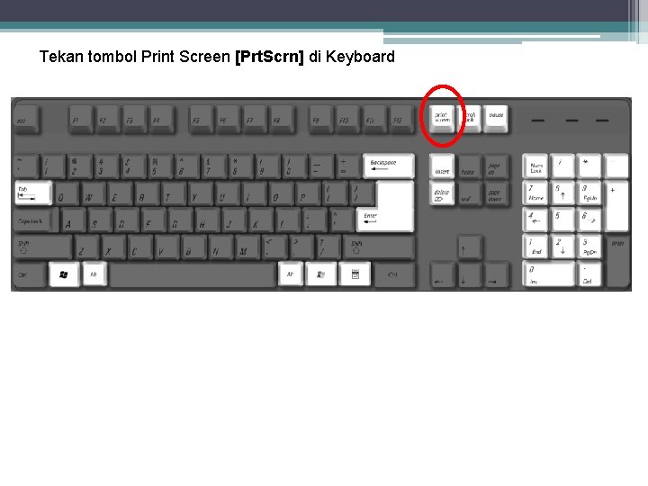 Tekan tombol Print Screen [Prt. Scrn] di Keyboard 