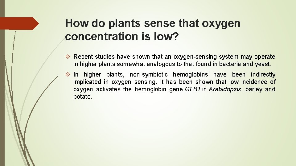 ENERGY METABOLISM IN PLANTS UNDER OXYGEN DEFICIENCY ENERGY