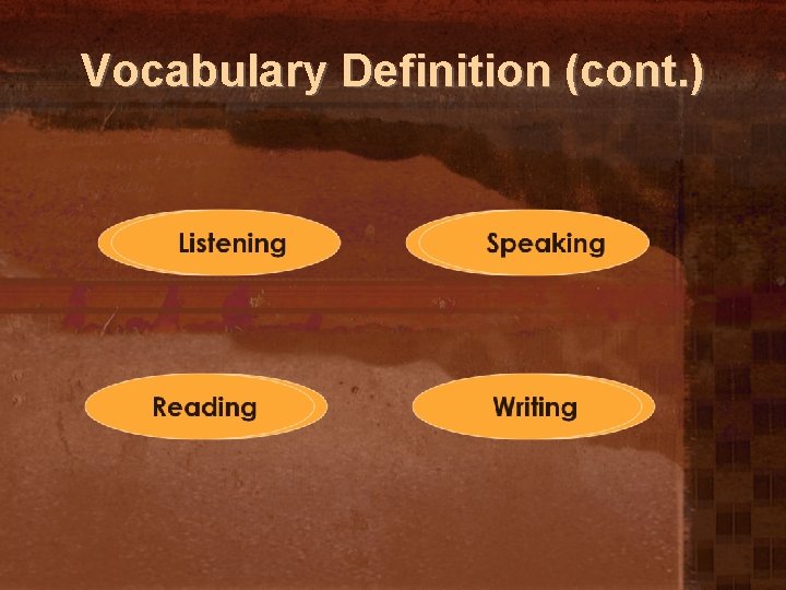 Vocabulary Definition (cont. ) 