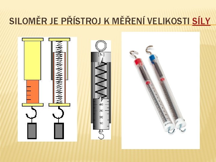 SILOMĚR JE PŘÍSTROJ K MĚŘENÍ VELIKOSTI SÍLY 