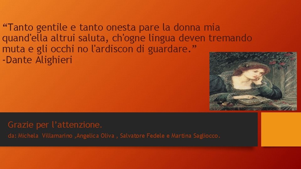 Dantebeatrice Lamore non corrisposto Il primo incontro Dante