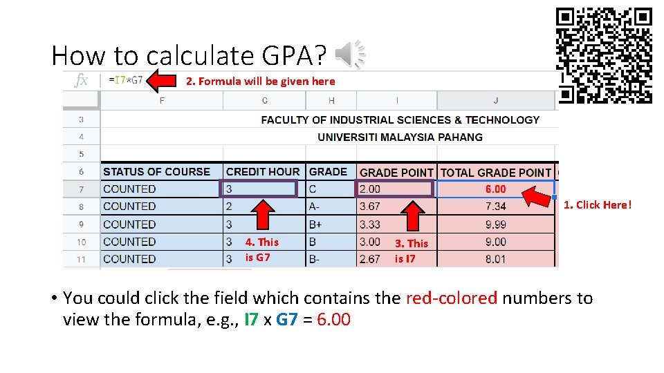 How to calculate GPA? 2. Formula will be given here 1. Click Here! 4. How to calculate GPA? 2. Formula will be given here 1. Click Here! 4.