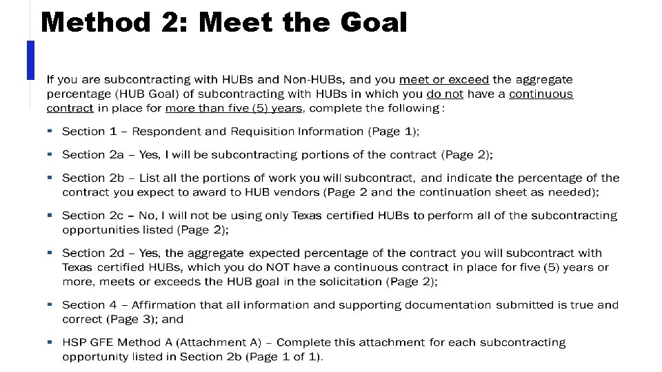 Method 2: Meet the Goal 