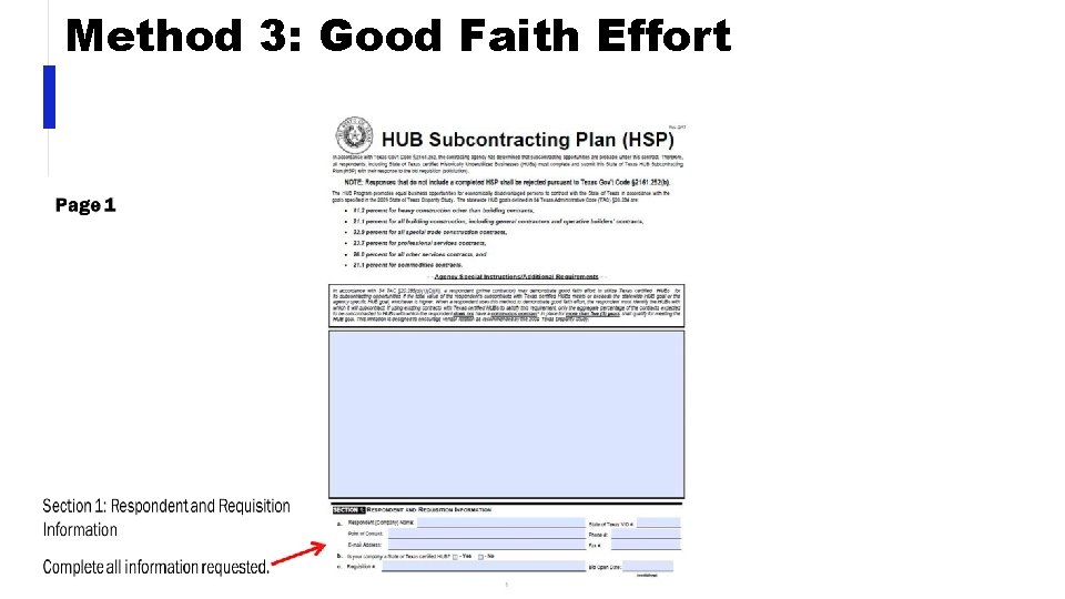 Method 3: Good Faith Effort 