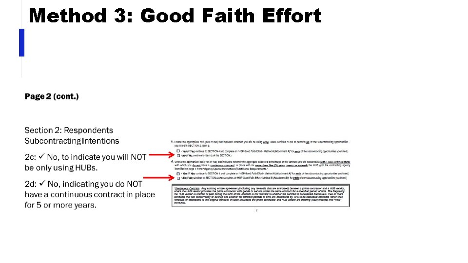 Method 3: Good Faith Effort 