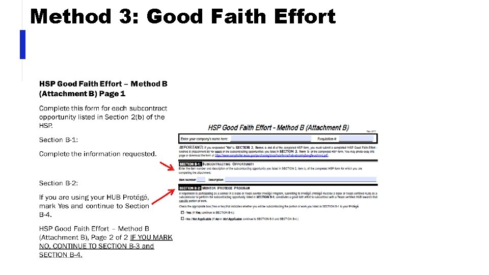 Method 3: Good Faith Effort 
